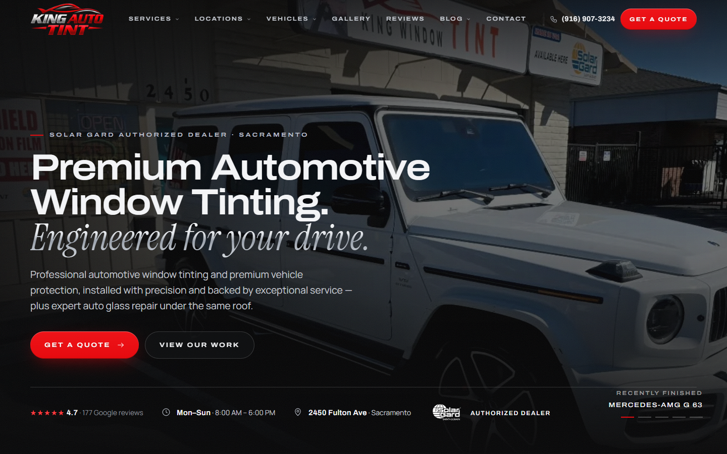King Auto Tint — homepage