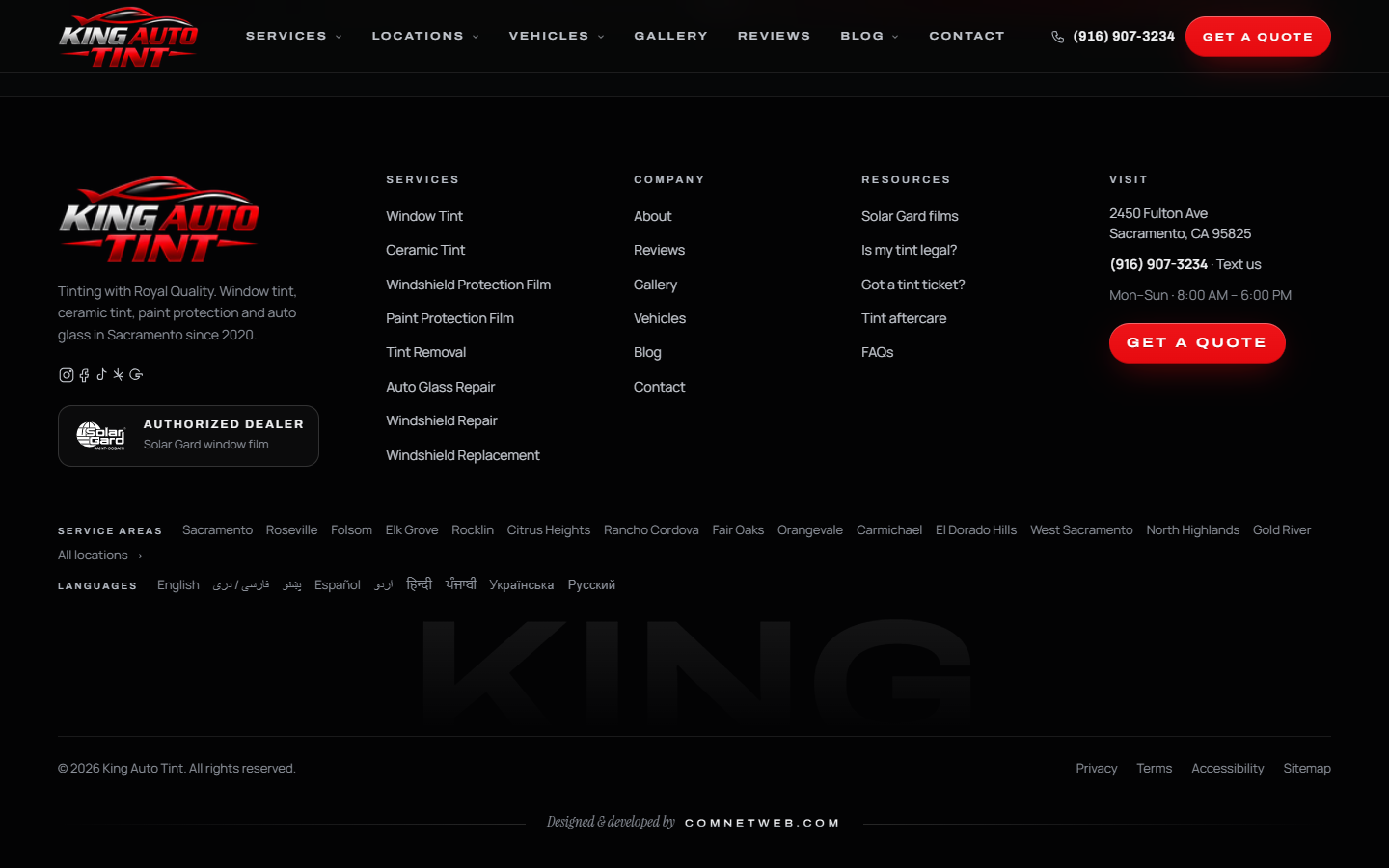 King Auto Tint — section 9